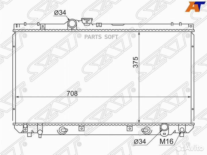 Радиатор охлаждения Тойота Альтеза 1GFE/2jzge 98-0