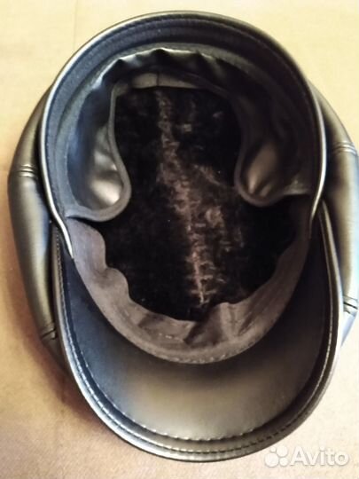 Кепка кожаная восьмиклинка весна-осень