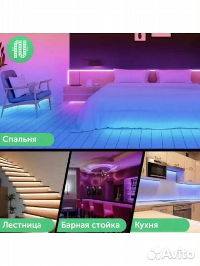 Светодиодная лента с пультом 5 м