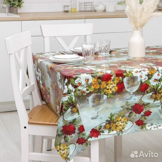 Клеёнка столовая на нетканой основе Доляна «Сад»