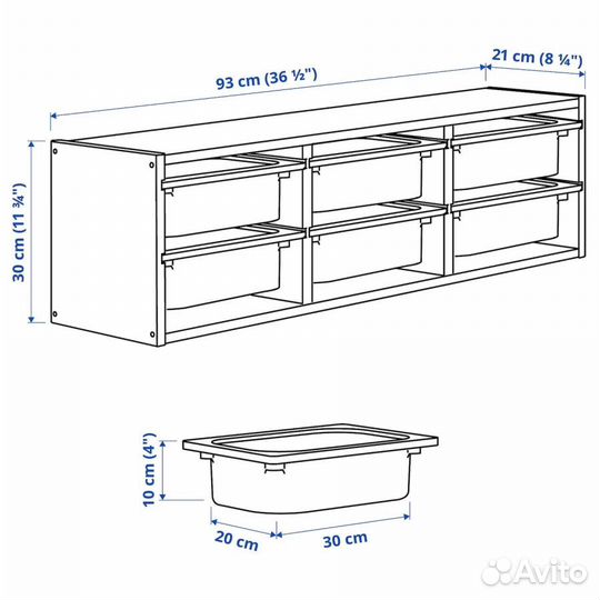 Стеллаж IKEA труфаст