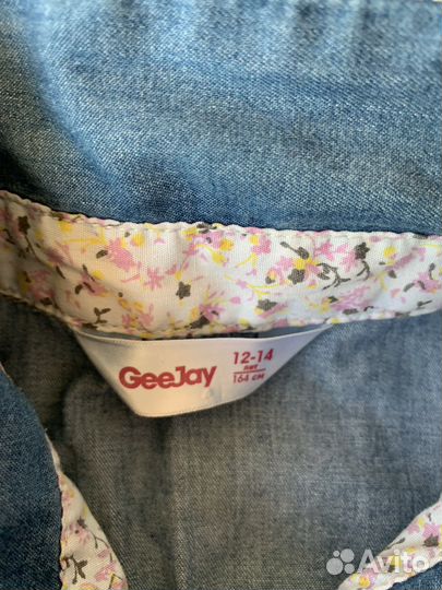 Рубашка джинсовая на девочку р 146