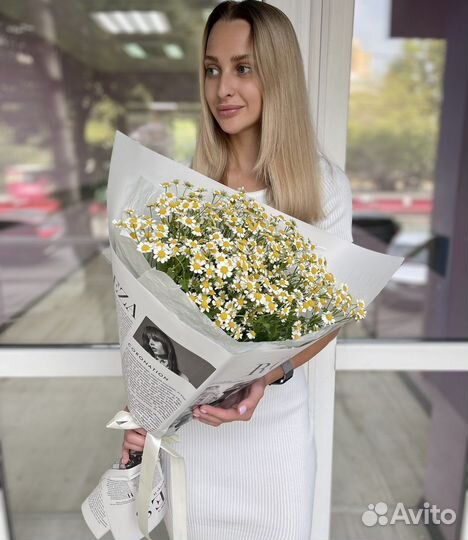 Ромашки, букет цветов, доставка
