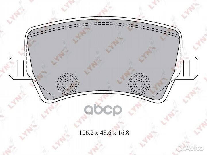 Колодки тормозные дисковые зад bd7817 lynxauto