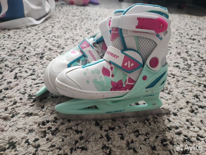 Коньки детские раздвижные размер 26-31