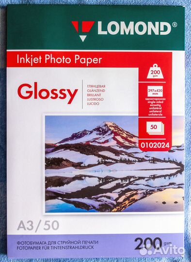 Фотобумага lomond -InkJet Photo Paper A3/A4 мат/гл