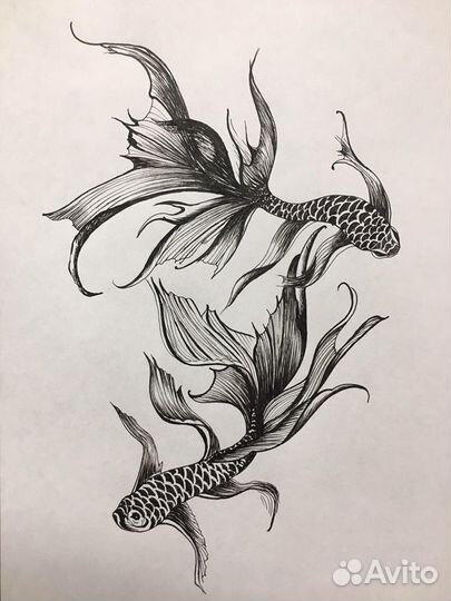 Рисунки линером