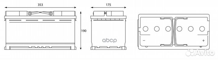 Аккумулятор gladiator Energy 105 Ah, 950 A, 353