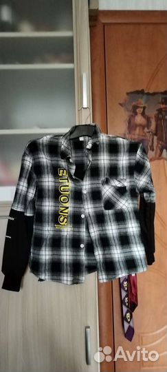 Рубашка в клетку детская