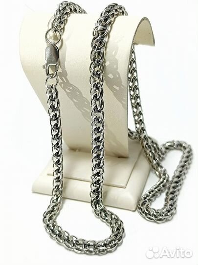 Серебряная цепочка Черепашка из серебра 925 пробы, полновесная, замок карабин, длина 45 см, вес 22,6