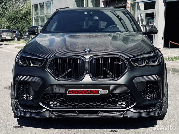 Губа для BMW X6M F96 карбон
