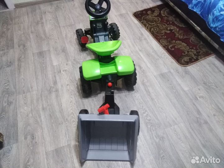 Каталка трактор с педалями Turbo-2 с полуприцепом