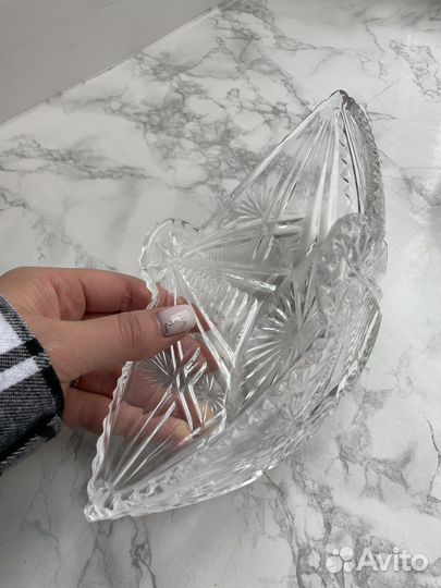 Ваза хрустальная Лодочка