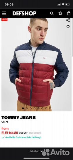 Новая мужская куртка Tommy hilfiger 52 оригинал