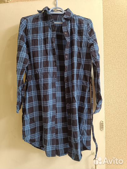 Платье - туника синяя