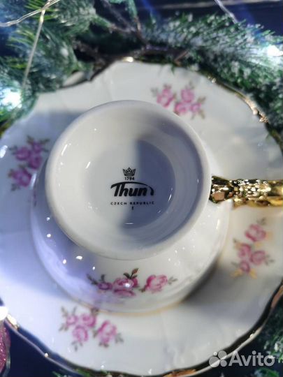 Чашка с блюдцем фарфор Thun. Чехия