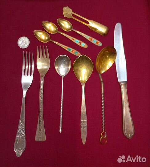 Столовые приборы СССР и царизм, серебро