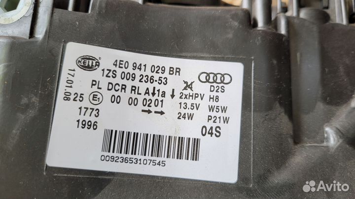 Фара левая Audi A8 4E0941029BR