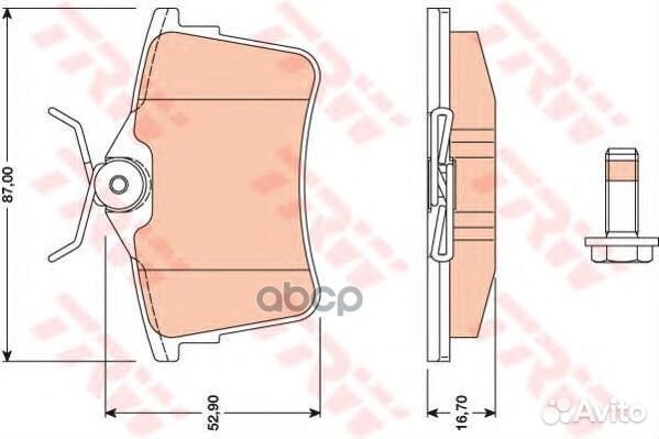 Колодки тормозные дисковые зад LCV GDB1799 TRW