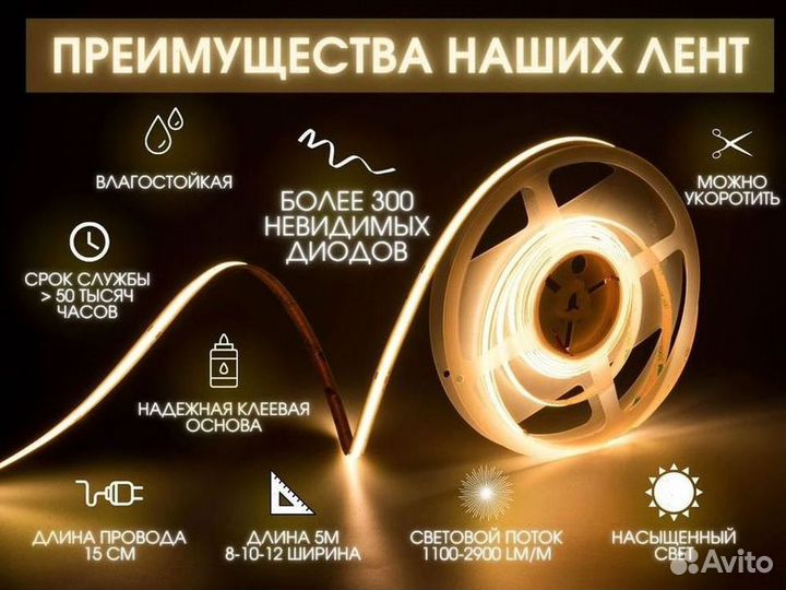 Светодиодная лента LED / Подсветка