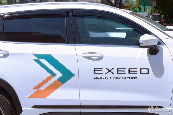 Дефлектор боковых окон exeed LX, 2019, 4ч., темный / Эксид лх