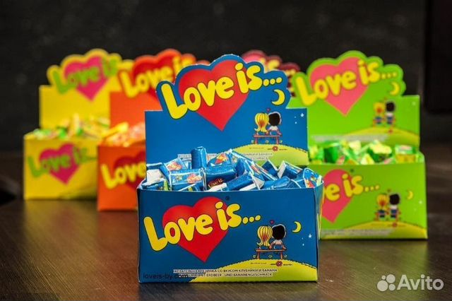 Love is жвачка люблю (100шт)
