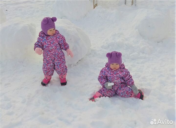 Шапка-шлем 44-46 для двойни