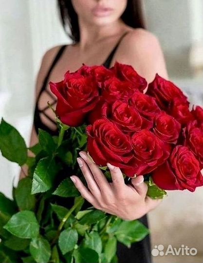 Длинные высокие розы 110 150 160 180 200 см