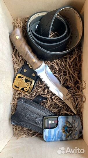 Подарок для мужчины (ремень,футляр,нож). Мужской