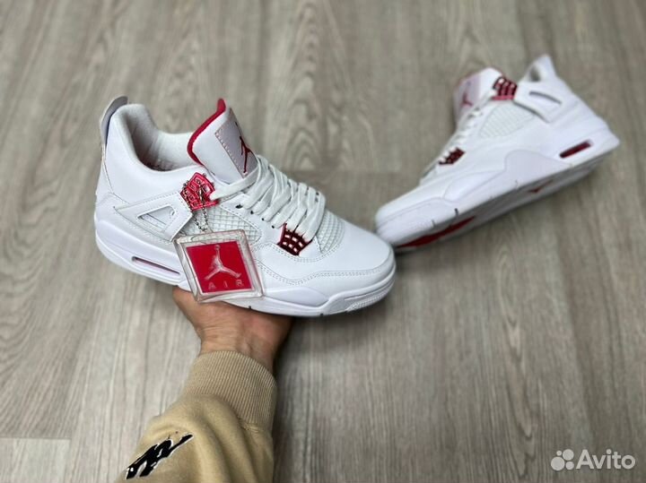 Кроссовки Air Jordan 4 Red Metallic (36-45)