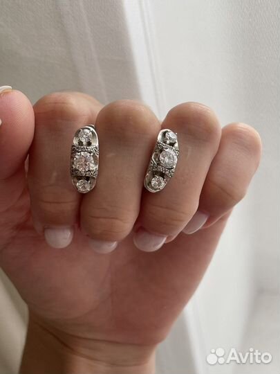 Серьги серебро