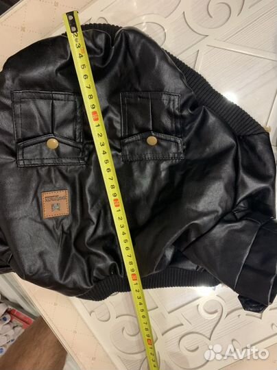 Куртка для собаки ультрамодная, кожаная