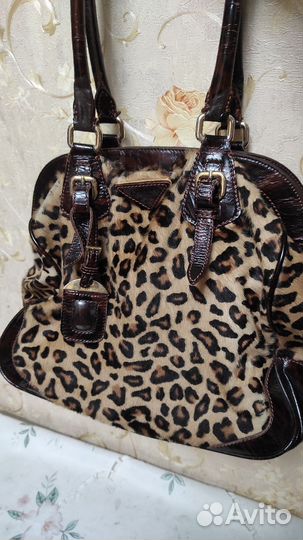 Сумка prada винтаж натуральная кожа