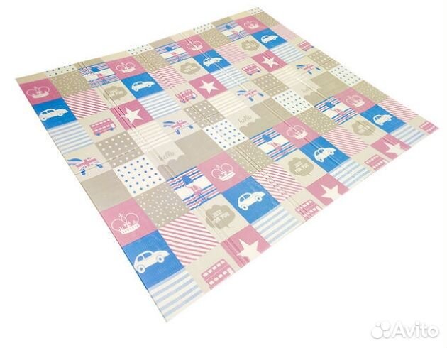 Детский складной коврик 180х200, двухсторонний