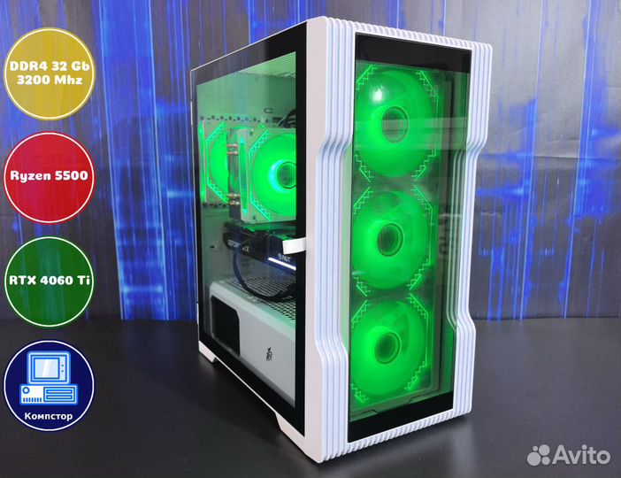 Сборка игрового пк AMD5500-RTX4060Ti-32DDR4-TMW853790264-A520