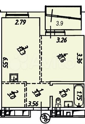 1-к. квартира, 38,6 м², 10/18 эт.