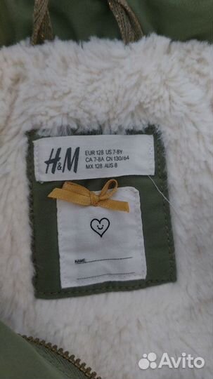 Куртка H&M для девочки 128 (7-8 лет)