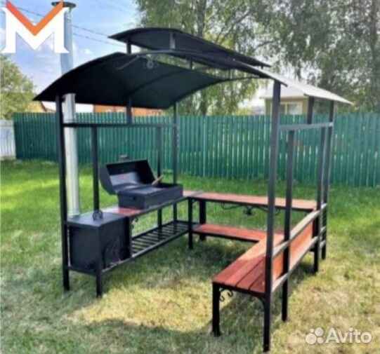 Мангал с крышей