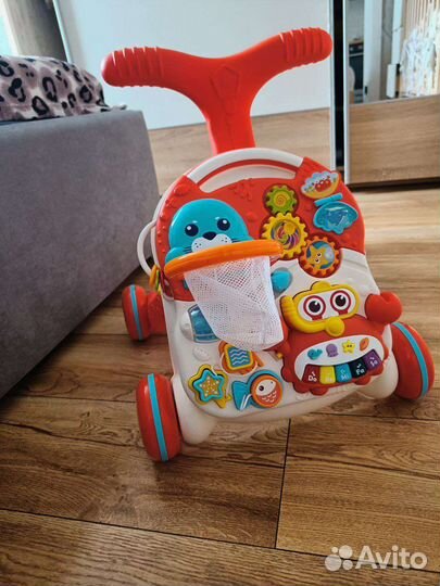 Развивающий центр ходунки-каталка, столик, 2в1