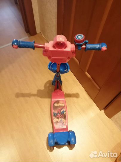 Самокат детский трехколесный Человек-паук