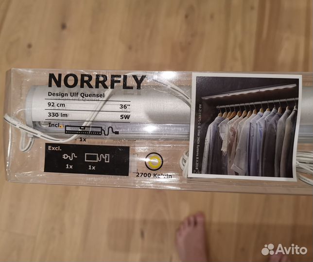 Мебельный светильник IKEA для гардероба Norrfly