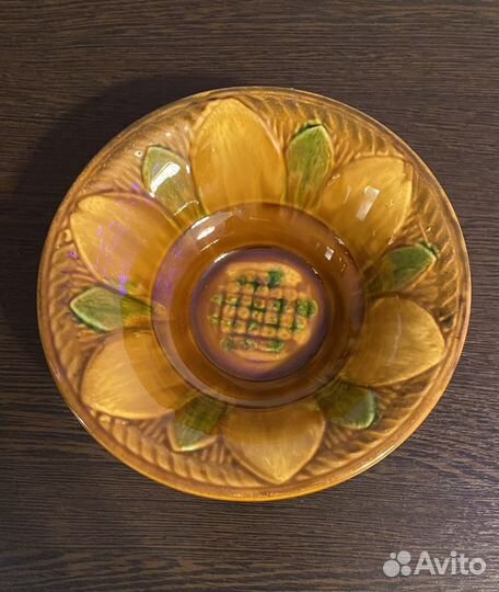 Тарелка «Подсолнухи» СССР зик Конаково