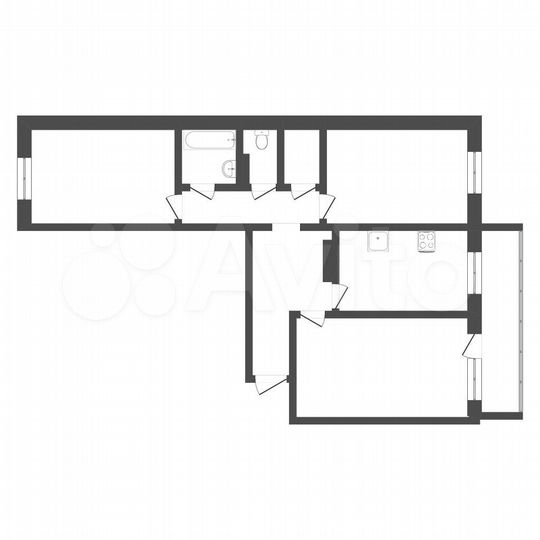 3-к. квартира, 85,6 м², 9/10 эт.