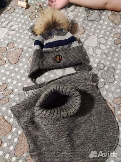 Комплект шапка и шарф для мальчика