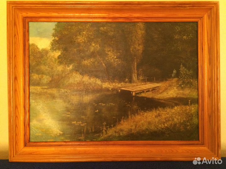 Старинная репродукция картины 