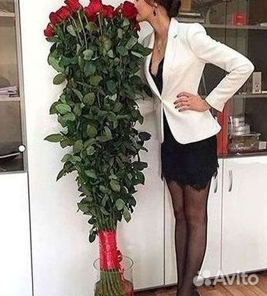 Длинные высокие розы 110 150 160 180 200 см