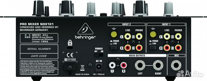 Микшерный пульт Behringer NOX101