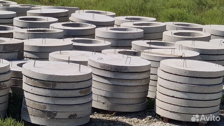 Бетонные плиты и днища к колодцу пп20-1