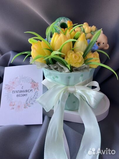 Букет из мыла 8 марта