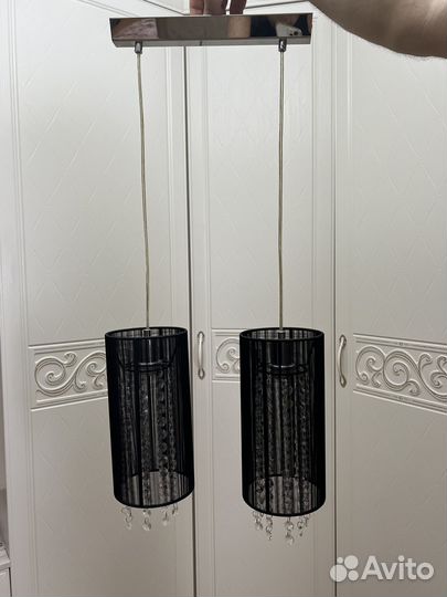 Светильник подвесной с хрусталем